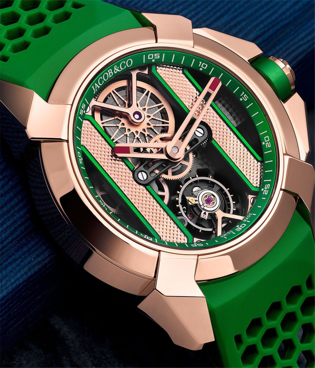 Jacob & Co. Epic X Bridges Rose Gold (Green)